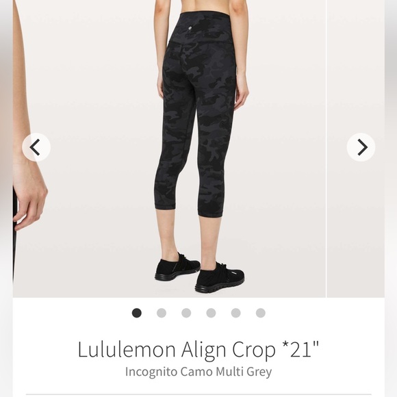 Lululemon align 21” camo black sz 6 - Picture 2 of 8